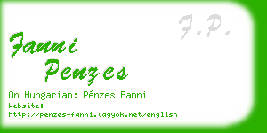 fanni penzes business card
